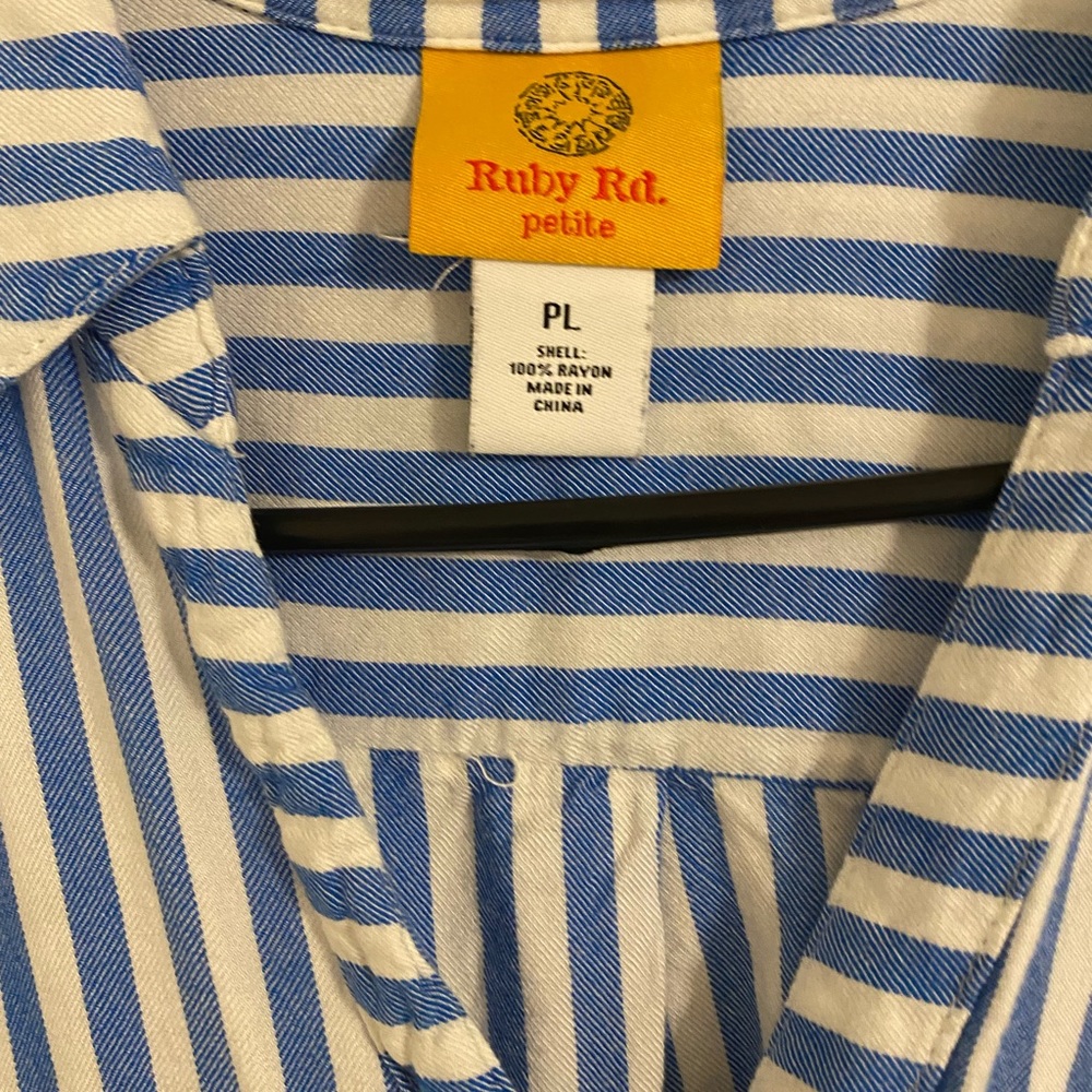 Ruby Rd. Stripped Petite Large